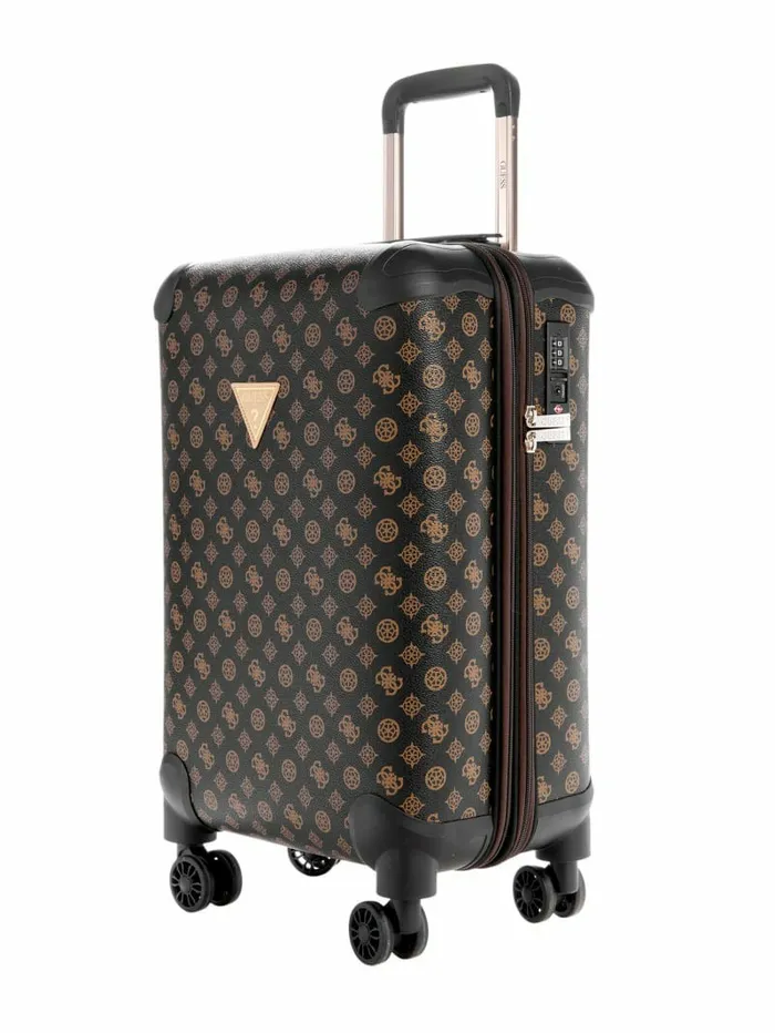 GUESS Handbags WomenMen Wilder Peony 208243 8Wheel Suitcase Brown