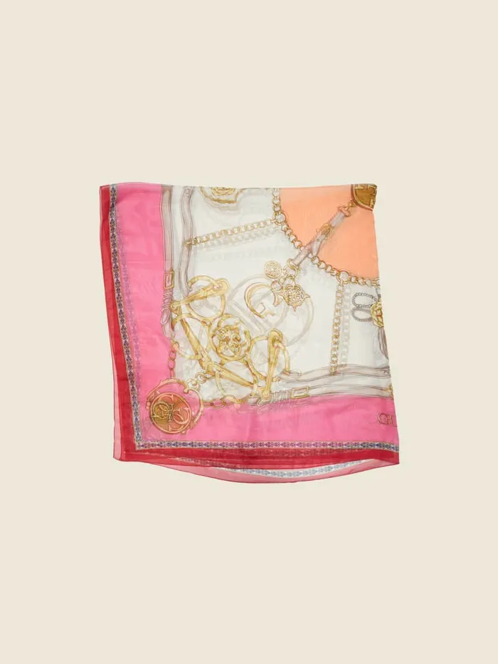 GUESS Hats and Scarves Women Camille Sheer Scarf Fuchsia