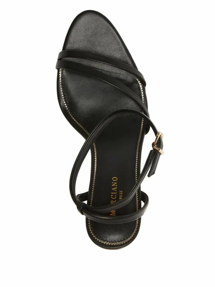GUESS Heels Women Rich Leather Sandal Black GUESS Heels Women Rich Leather Sandal Black