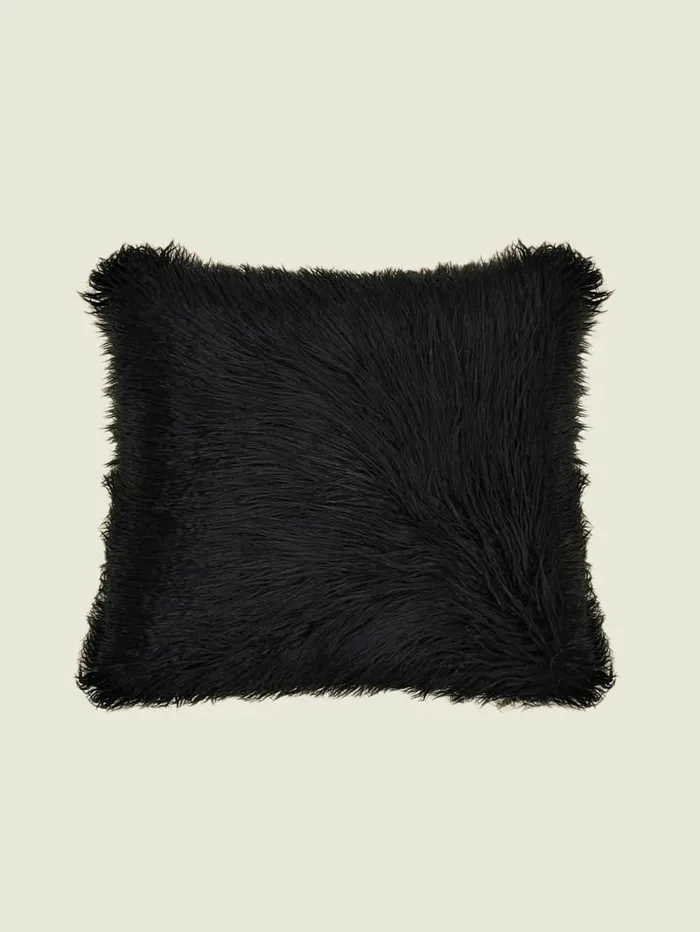 GUESS Home Women Helma FauxFur Pillow Black Floral Print