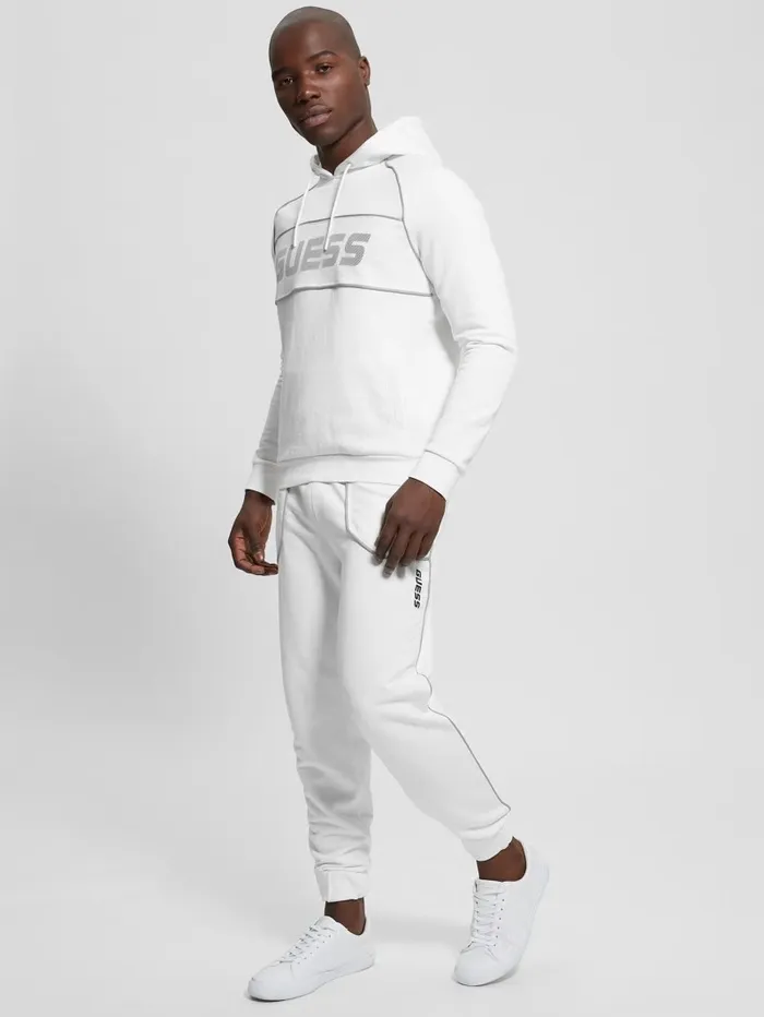 GUESS Lugh Cuffed Joggers Salt White Men Pants and Shorts