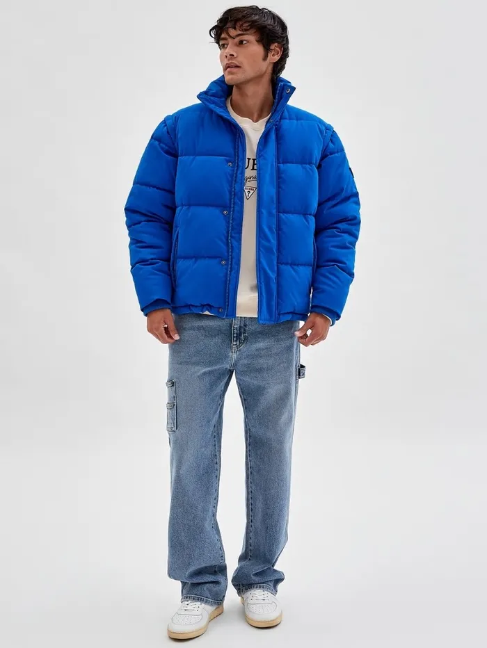 GUESS Originals Puffer Jacket Bright Zaffre Men Jackets and Coats GUESS