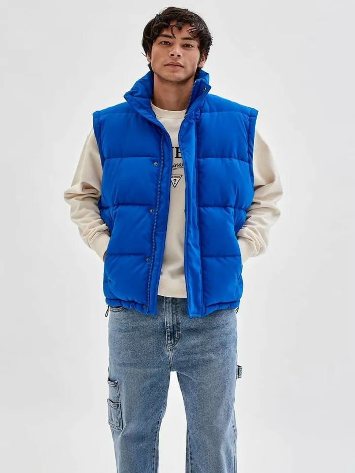 GUESS Originals Puffer Jacket Bright Zaffre Men Jackets and Coats GUESS