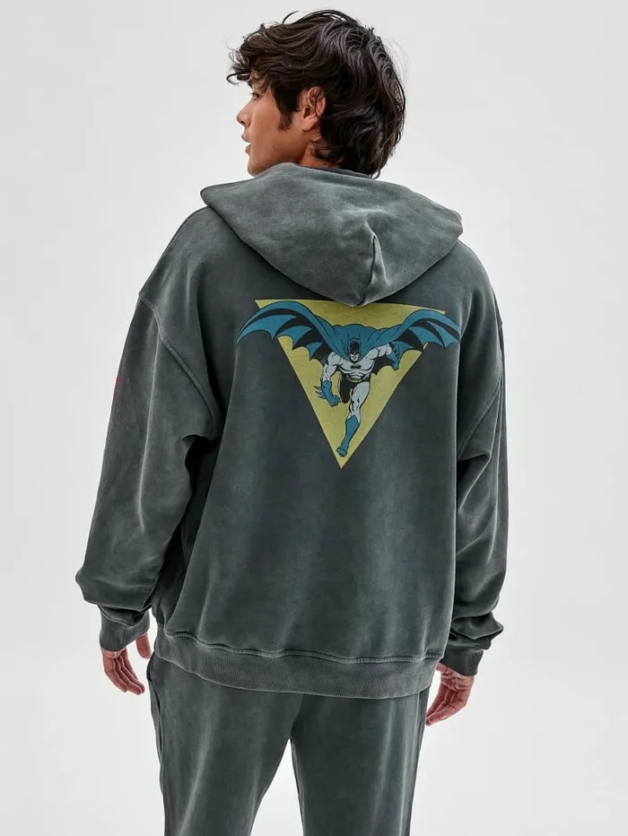GUESS Originals x Batman Graphic Hoodie Jet Black Multi Men Hoodies and Sweaters GUESS GUESS Originals x Batman Graphic Hoodie Jet Black Multi Men Hoodies and Sweaters GUESS