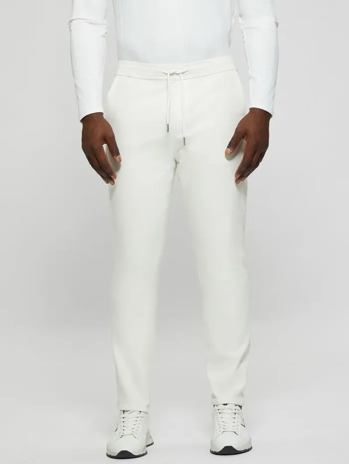 GUESS Pants and Shorts Men Eco Drawstring Denim Trousers Rinsed Natural GUESS Pants and Shorts Men Eco Drawstring Denim Trousers Rinsed Natural