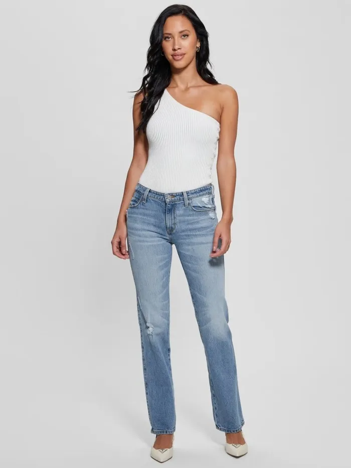 GUESS Sexy Straight Jeans Moonstone Blue Women Jeans and Denim