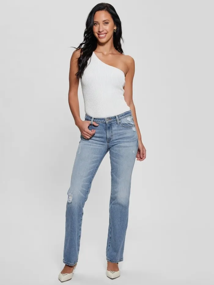 GUESS Sexy Straight Jeans Moonstone Blue Women Jeans and Denim GUESS Sexy Straight Jeans Moonstone Blue Women Jeans and Denim