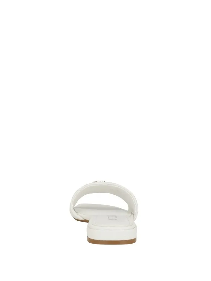 GUESS Tamed Triangle Sandals Wht Floral Women Sandals