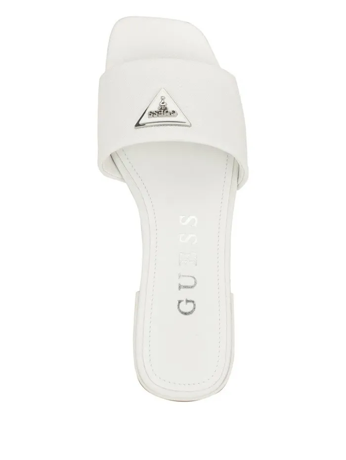 GUESS Tamed Triangle Sandals Wht Floral Women Sandals