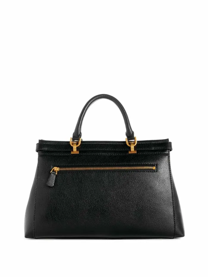 Handbags GUESS Women Sestri Pebbled Luxury Satchel Black Floral Print Handbags GUESS Women Sestri Pebbled Luxury Satchel Black Floral Print