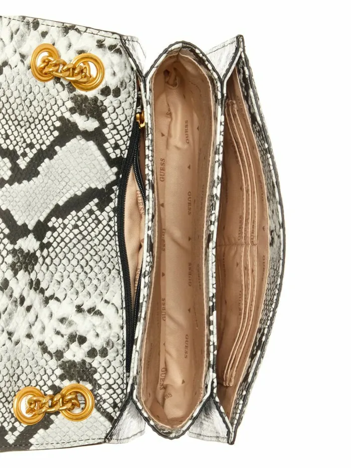 Handbags James Python Convertible Bag White 8211 GUESS Women