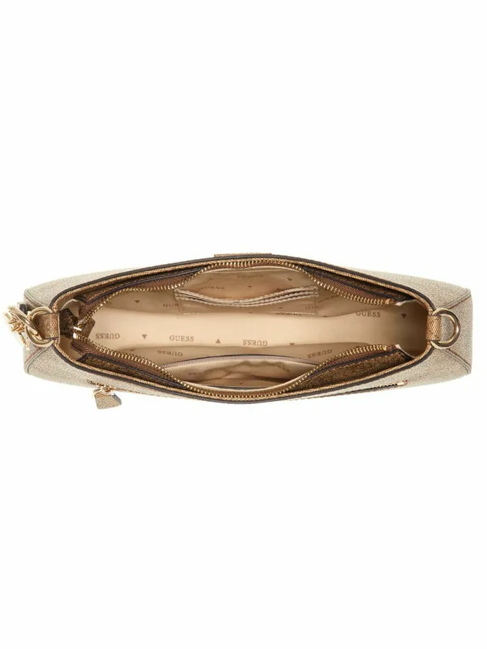 Handbags Noelle Quattro G Shoulder Bag Latte Logo 8211 GUESS Women Handbags Noelle Quattro G Shoulder Bag Latte Logo 8211 GUESS Women