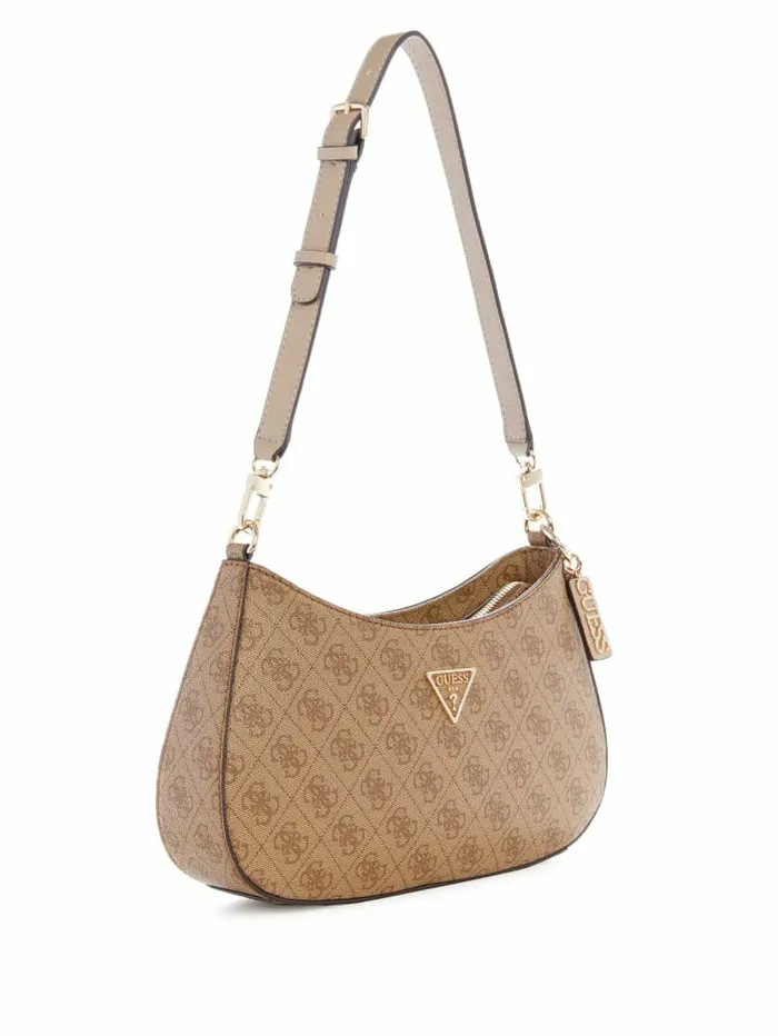 Handbags Noelle Quattro G Shoulder Bag Latte Logo 8211 GUESS Women Handbags Noelle Quattro G Shoulder Bag Latte Logo 8211 GUESS Women