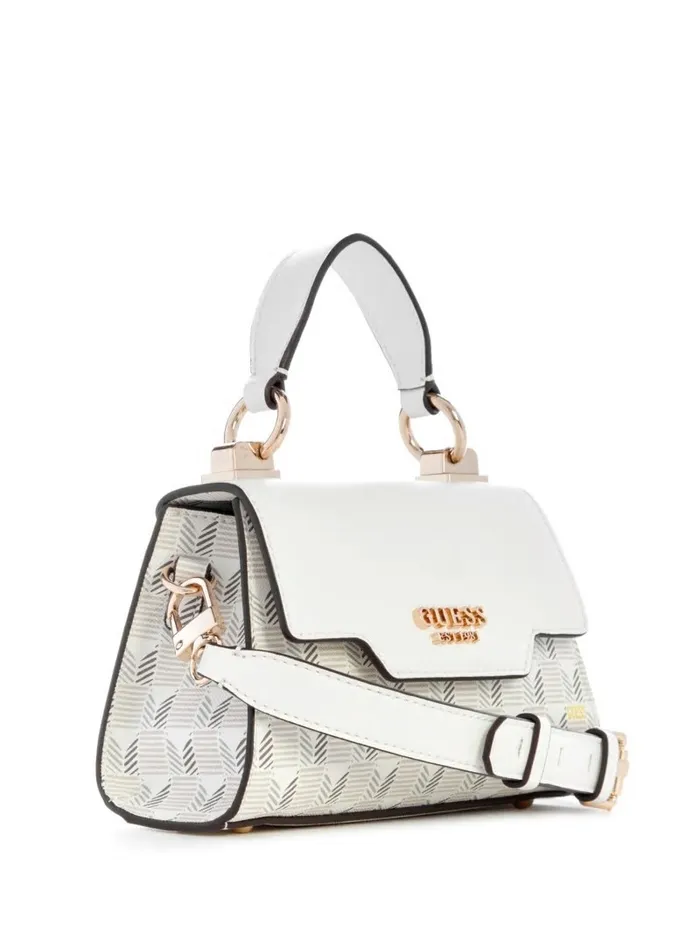 Handbags Women GUESS Hallie Mini FoldOver Flap Bag Steel Handbags Women GUESS Hallie Mini FoldOver Flap Bag Steel