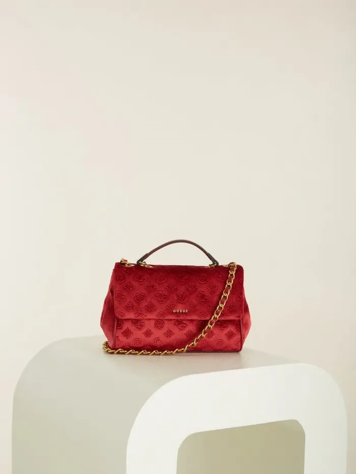 Handbags Women GUESS Kimi Logo Convertible Crossbody Red