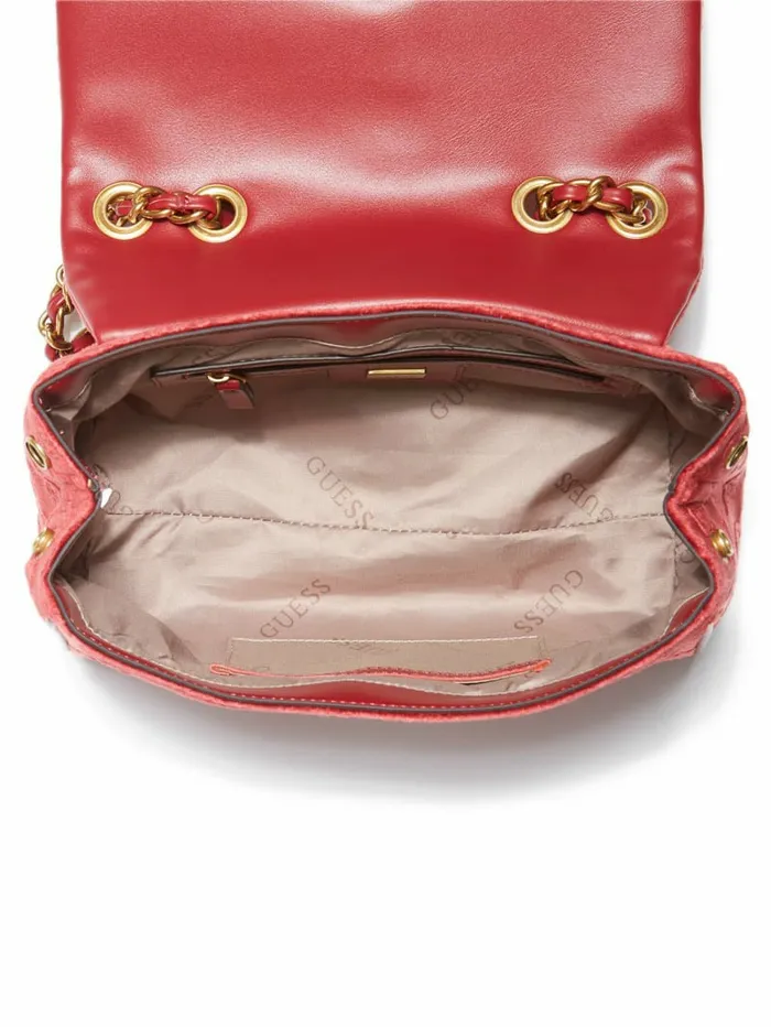 Handbags Women GUESS Kimi Logo Convertible Crossbody Red