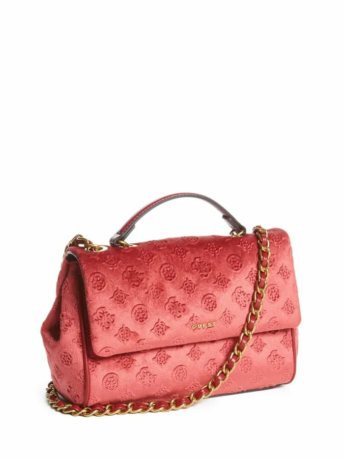Handbags Women GUESS Kimi Logo Convertible Crossbody Red