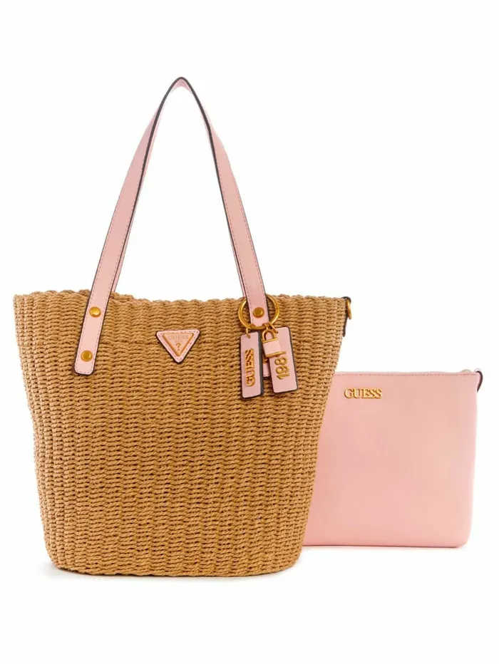 Handbags Women GUESS Lilica Shopper Tote Medium Orange Handbags Women GUESS Lilica Shopper Tote Medium Orange