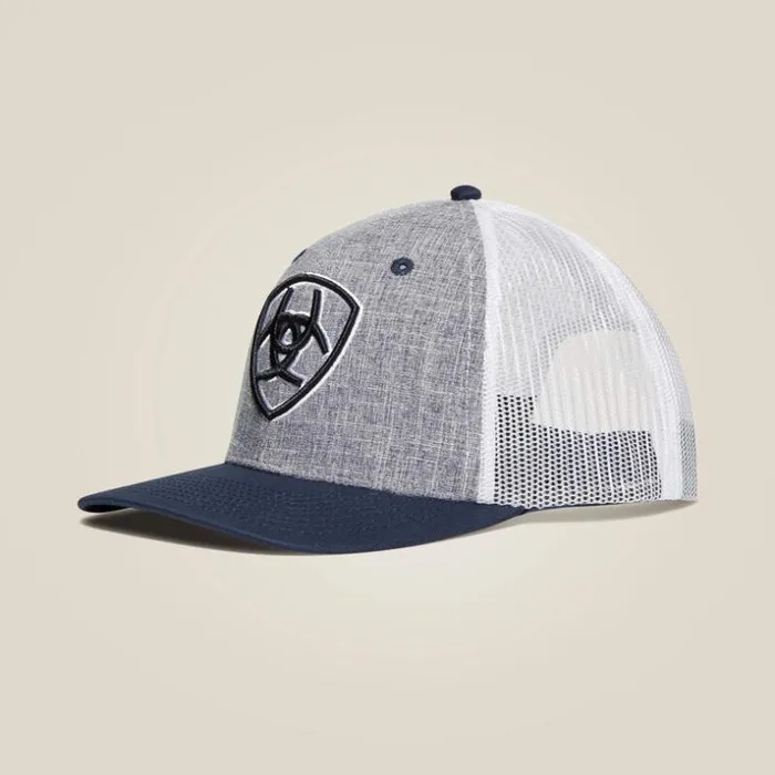 Hats and Caps Men Ariat Large Shield Cap Grey
