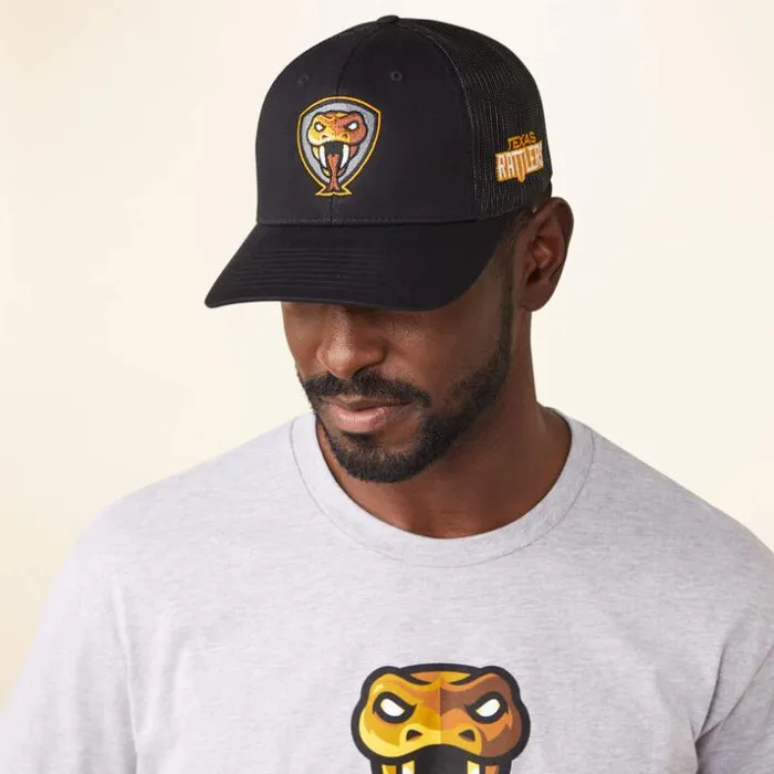 Hats and Caps Men Ariat Rattler PBR Cap Black