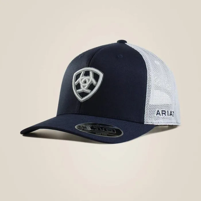 Hats and Caps Men Ariat Shield Snapback Hat Blue