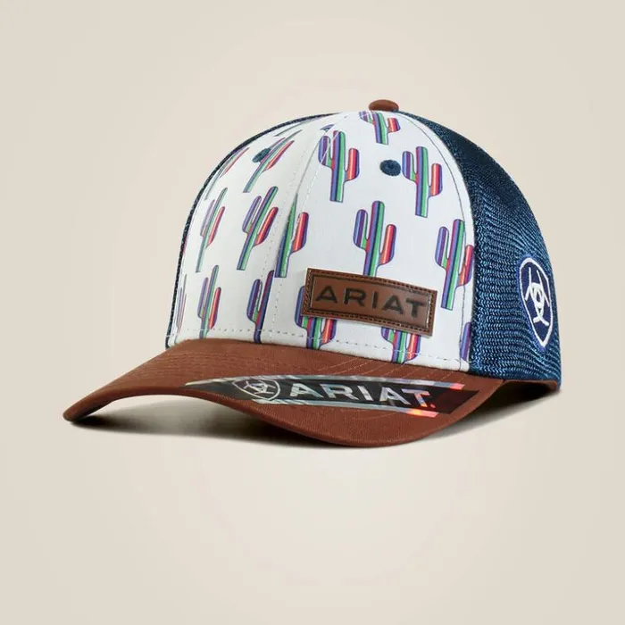 Hats and Caps Women Ariat Cactus Print Cap Black White