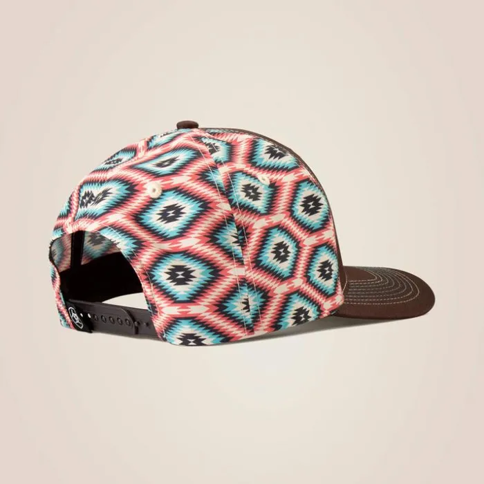 Hats and Caps Women Ariat Logo Aztec Back Cap Brown