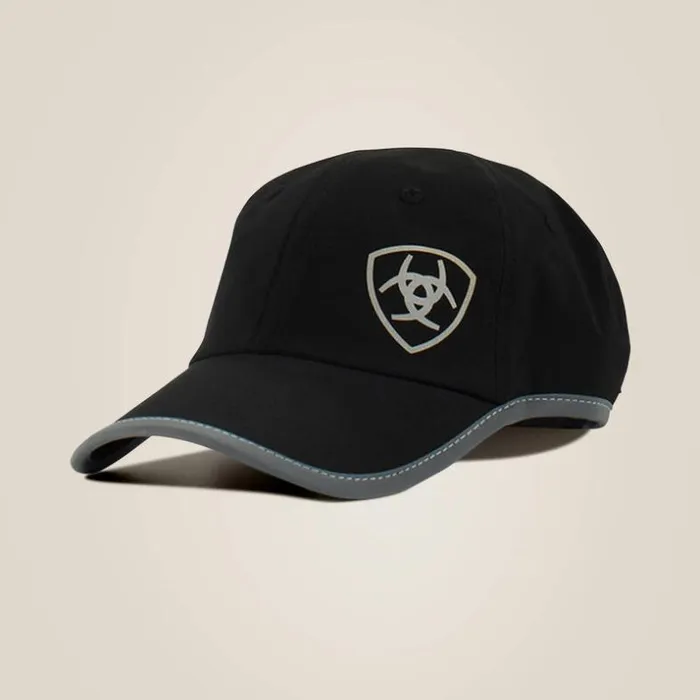 Hats and Caps Women Ariat Offset Logo Trim Cap Black