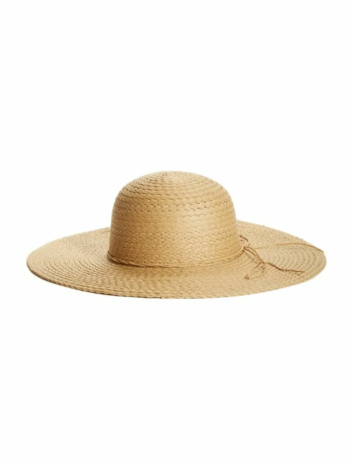 Hats and Scarves Women Vera Floppy Straw Hat White GUESS