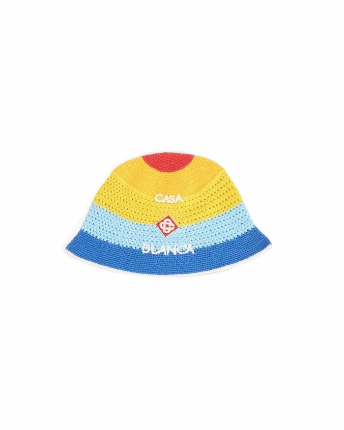 Hats MenWomen Casablanca Paris Rainbow Striped Crochet Hat