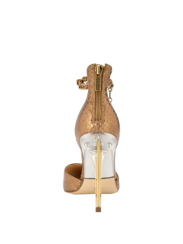 Heels Stefany GChain Ankle Strap Pumps Bronze GUESS Women Heels Stefany GChain Ankle Strap Pumps Bronze GUESS Women
