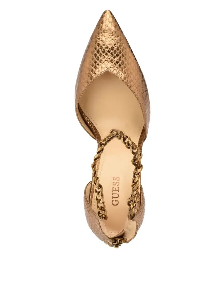 Heels Stefany GChain Ankle Strap Pumps Bronze GUESS Women Heels Stefany GChain Ankle Strap Pumps Bronze GUESS Women
