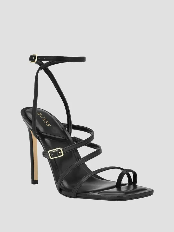Heels Women Bolten Strappy Stiletto Heels Black 001 GUESS