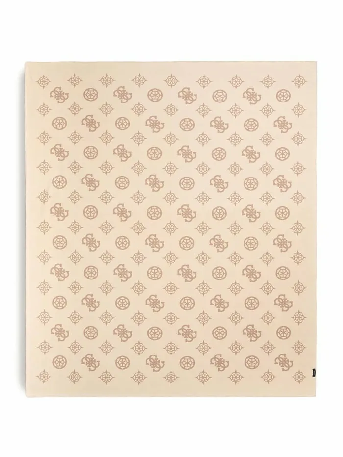 Home Women GUESS Fleece Peony Blanket Beige Overflow Home Women GUESS Fleece Peony Blanket Beige Overflow
