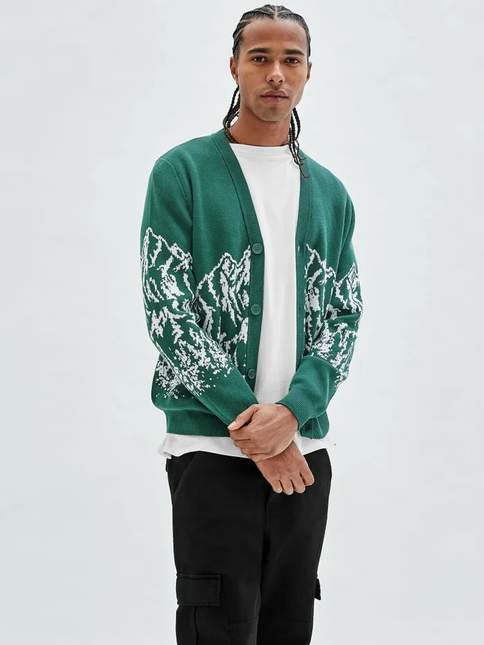 Hoodies and Sweaters GUESS Men GUESS Originals Mountain Cardigan Evermore Green Hoodies and Sweaters GUESS Men GUESS Originals Mountain Cardigan Evermore Green