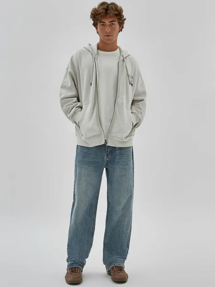 Hoodies and Sweaters GUESS Originals Heathered Logo Zip Hoodie Eli Aged Heather 8211 GUESS Men Hoodies and Sweaters GUESS Originals Heathered Logo Zip Hoodie Eli Aged Heather 8211 GUESS Men