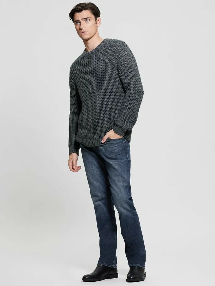 Hoodies and Sweaters Men Eco WoolBlend Grayson Sweater Coldwater Blue Multi GUESS Hoodies and Sweaters Men Eco WoolBlend Grayson Sweater Coldwater Blue Multi GUESS