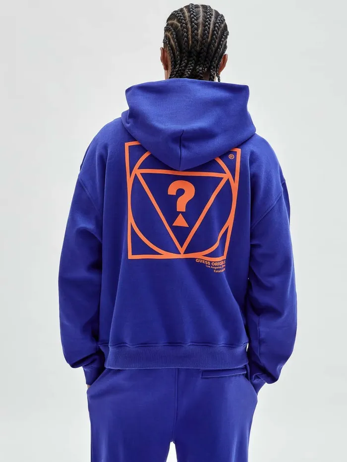 Hoodies and Sweaters Men GUESS GUESS Originals Hoodie Hybrid Blue Hoodies and Sweaters Men GUESS GUESS Originals Hoodie Hybrid Blue