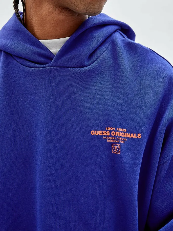 Hoodies and Sweaters Men GUESS GUESS Originals Hoodie Hybrid Blue Hoodies and Sweaters Men GUESS GUESS Originals Hoodie Hybrid Blue