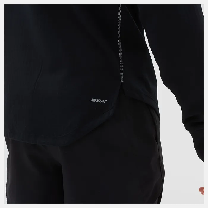 Hoodies and Sweatshirts Men New Balance NB Heat Grid Half Zip BLACK Hoodies and Sweatshirts Men New Balance NB Heat Grid Half Zip BLACK