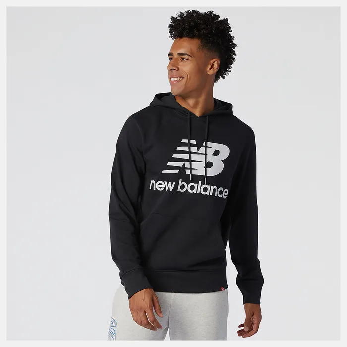 Hoodies and Sweatshirts New Balance Men NB Essentials Pullover Hoodie BLACK