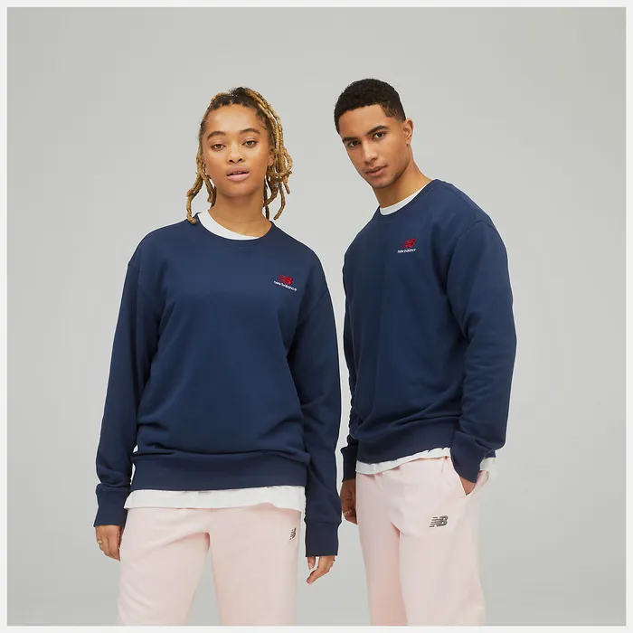 Hoodies and Sweatshirts Unissentials French Terry Crewneck Sweatshirt NATURAL INDIGO New Balance Women Hoodies and Sweatshirts Unissentials French Terry Crewneck Sweatshirt NATURAL INDIGO New Balance Women