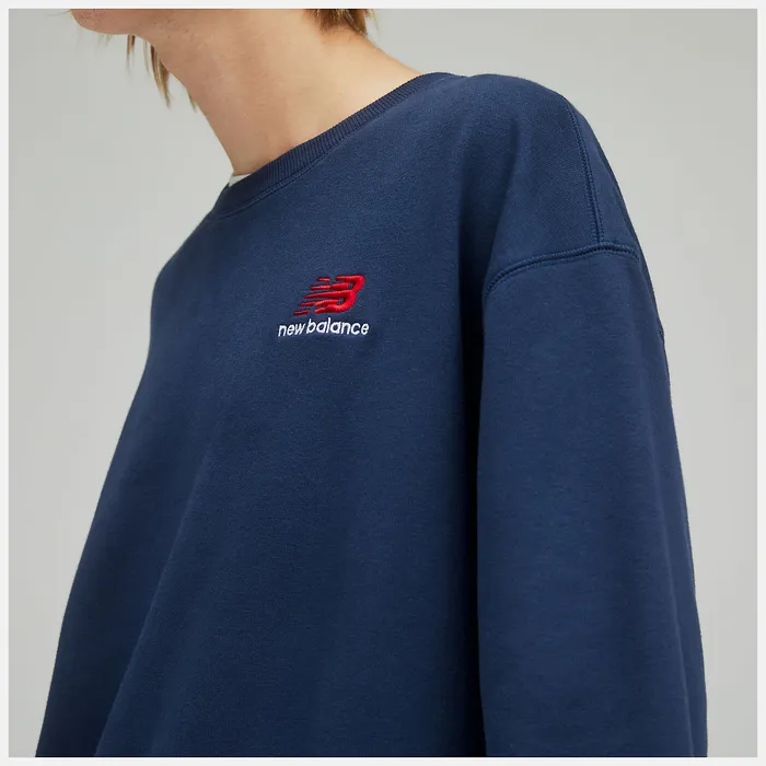 Hoodies and Sweatshirts Unissentials French Terry Crewneck Sweatshirt NATURAL INDIGO New Balance Women
