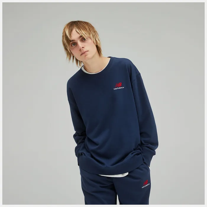 Hoodies and Sweatshirts Unissentials French Terry Crewneck Sweatshirt NATURAL INDIGO New Balance Women