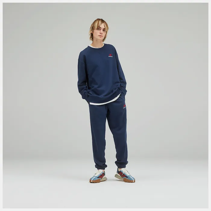 Hoodies and Sweatshirts Unissentials French Terry Crewneck Sweatshirt NATURAL INDIGO New Balance Women