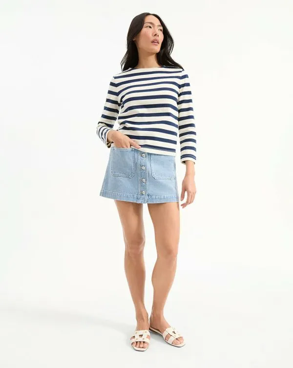 Hovey Top Navyanddove Women Veronica Beard Tops Hovey Top Navyanddove Women Veronica Beard Tops
