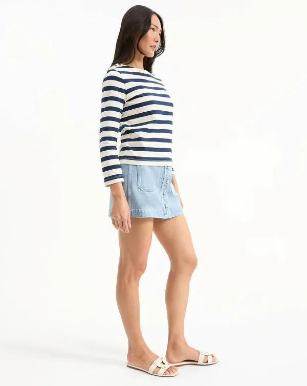 Hovey Top Navyanddove Women Veronica Beard Tops Hovey Top Navyanddove Women Veronica Beard Tops