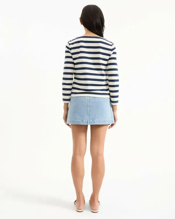 Hovey Top Navyanddove Women Veronica Beard Tops Hovey Top Navyanddove Women Veronica Beard Tops