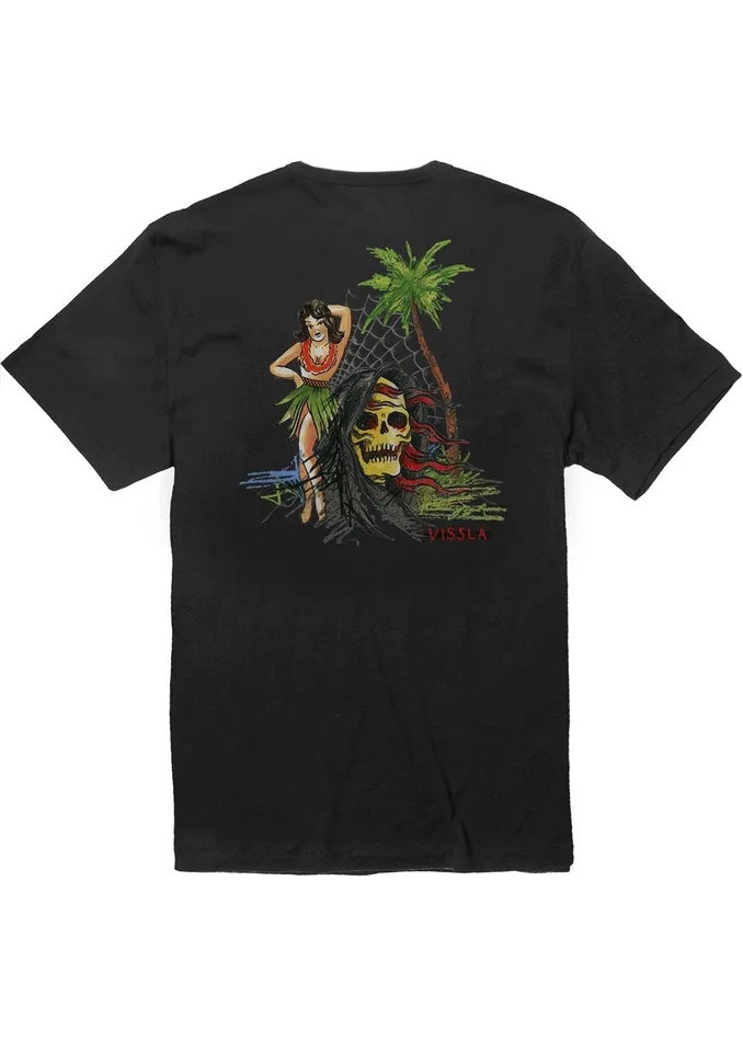 Hula Clash Organic Tee Phantom Eco Tees Vissla Men