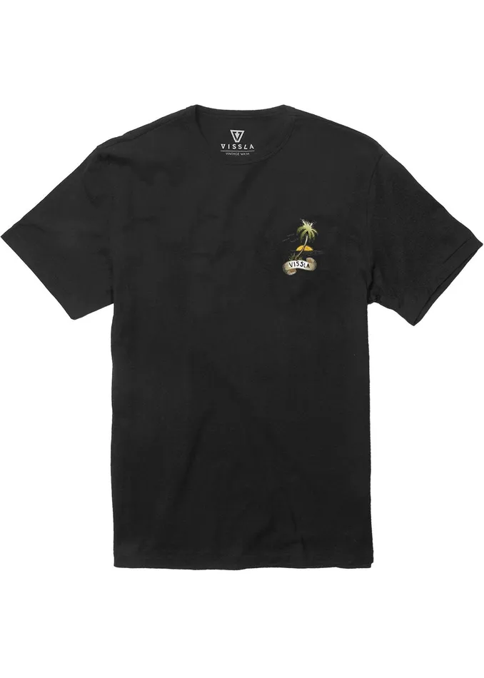 Hula Clash Organic Tee Phantom Eco Tees Vissla Men Hula Clash Organic Tee Phantom Eco Tees Vissla Men